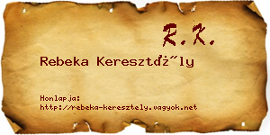 Rebeka Keresztély névjegykártya